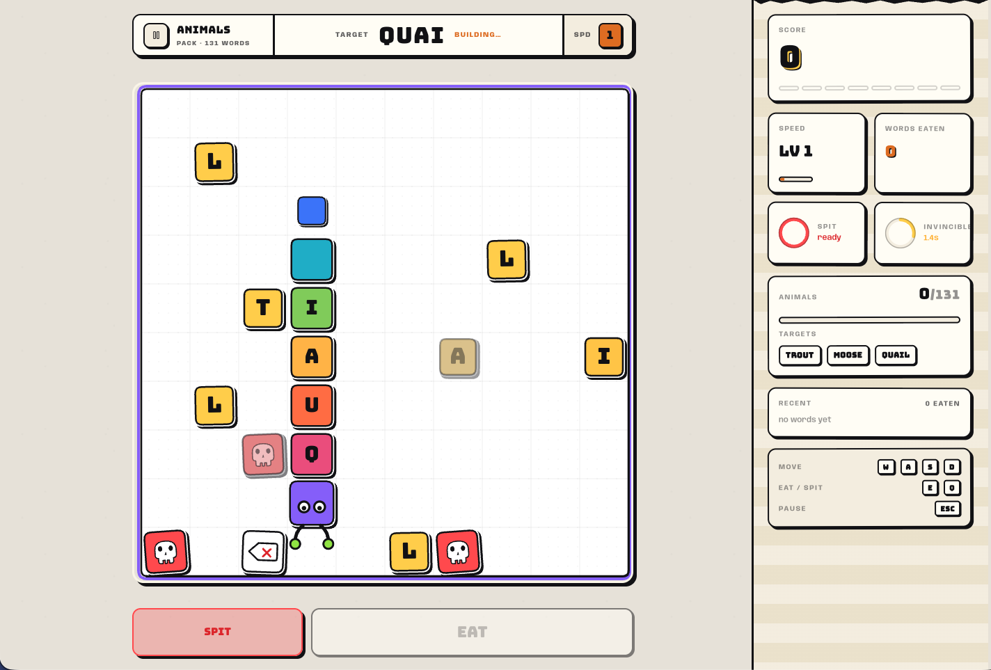 Alpha Word Hunt gameplay screenshot.